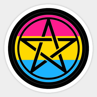 Large Print Pentacle LGBT Flag Pansexual Sticker